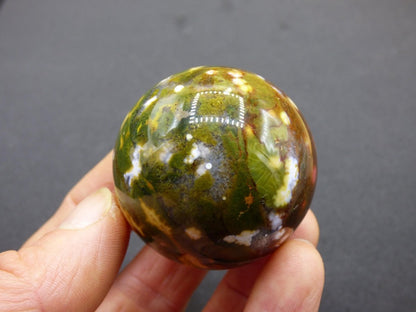 8 Adern Ocean Jaspis Orbicular bunt - Edelstein Kugel Rarität Natur Heilstein Deko Kristall Geschenk Er Sie Mann Frau Haus Energie Selten - Art of Nature Berlin