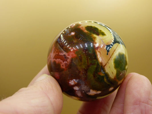 8 Adern Ocean Jaspis Orbicular bunt - Edelstein Kugel Rarität Natur Heilstein Deko Kristall Geschenk Er Sie Mann Frau Haus Energie Selten - Art of Nature Berlin