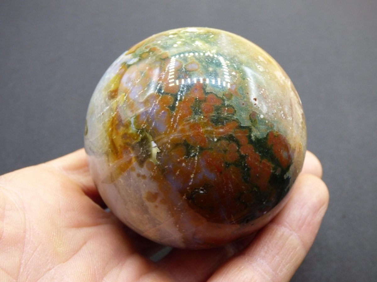 8 Adern Ocean Jaspis Orbicular - Edelstein Kugel Natur Heilstein Deko Kristall Geschenk Er Sie Mann Frau Haus Wohnung Energie Selten - Art of Nature Berlin