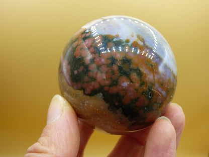 8 Adern Ocean Jaspis Orbicular - Edelstein Kugel Natur Heilstein Deko Kristall Geschenk Er Sie Mann Frau Haus Wohnung Energie Selten - Art of Nature Berlin