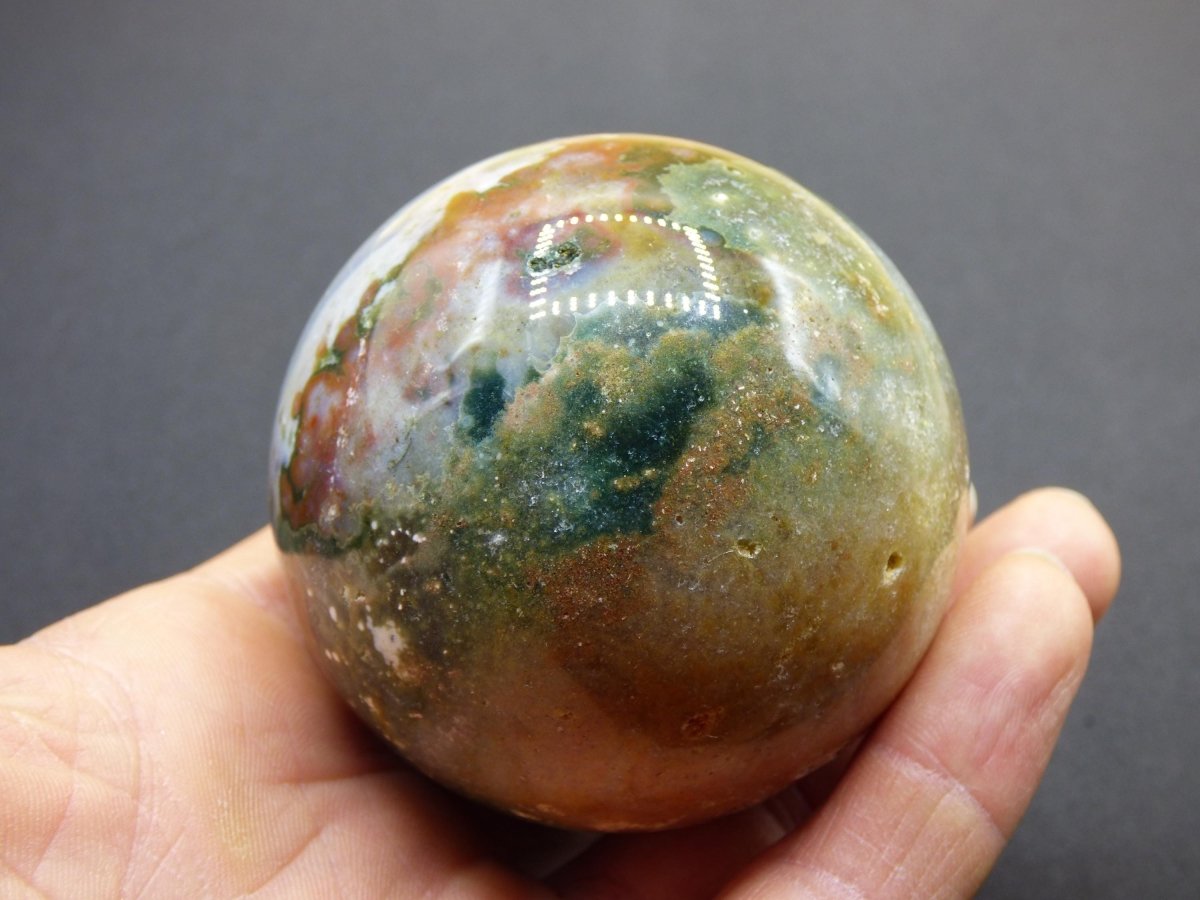 8 Adern Ocean Jaspis Orbicular - Edelstein Kugel Natur Heilstein Deko Kristall Geschenk Er Sie Mann Frau Haus Wohnung Energie Selten - Art of Nature Berlin