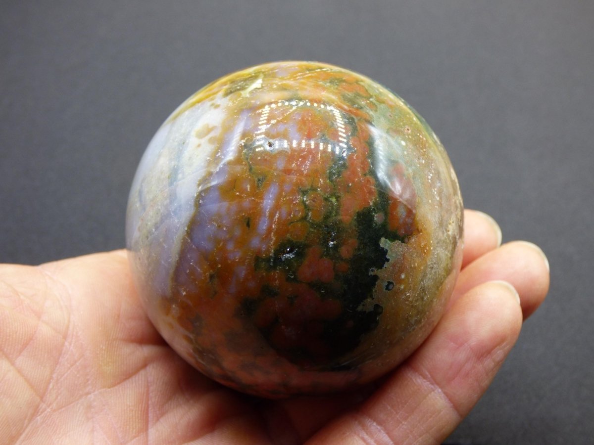 8 Adern Ocean Jaspis Orbicular - Edelstein Kugel Natur Heilstein Deko Kristall Geschenk Er Sie Mann Frau Haus Wohnung Energie Selten - Art of Nature Berlin