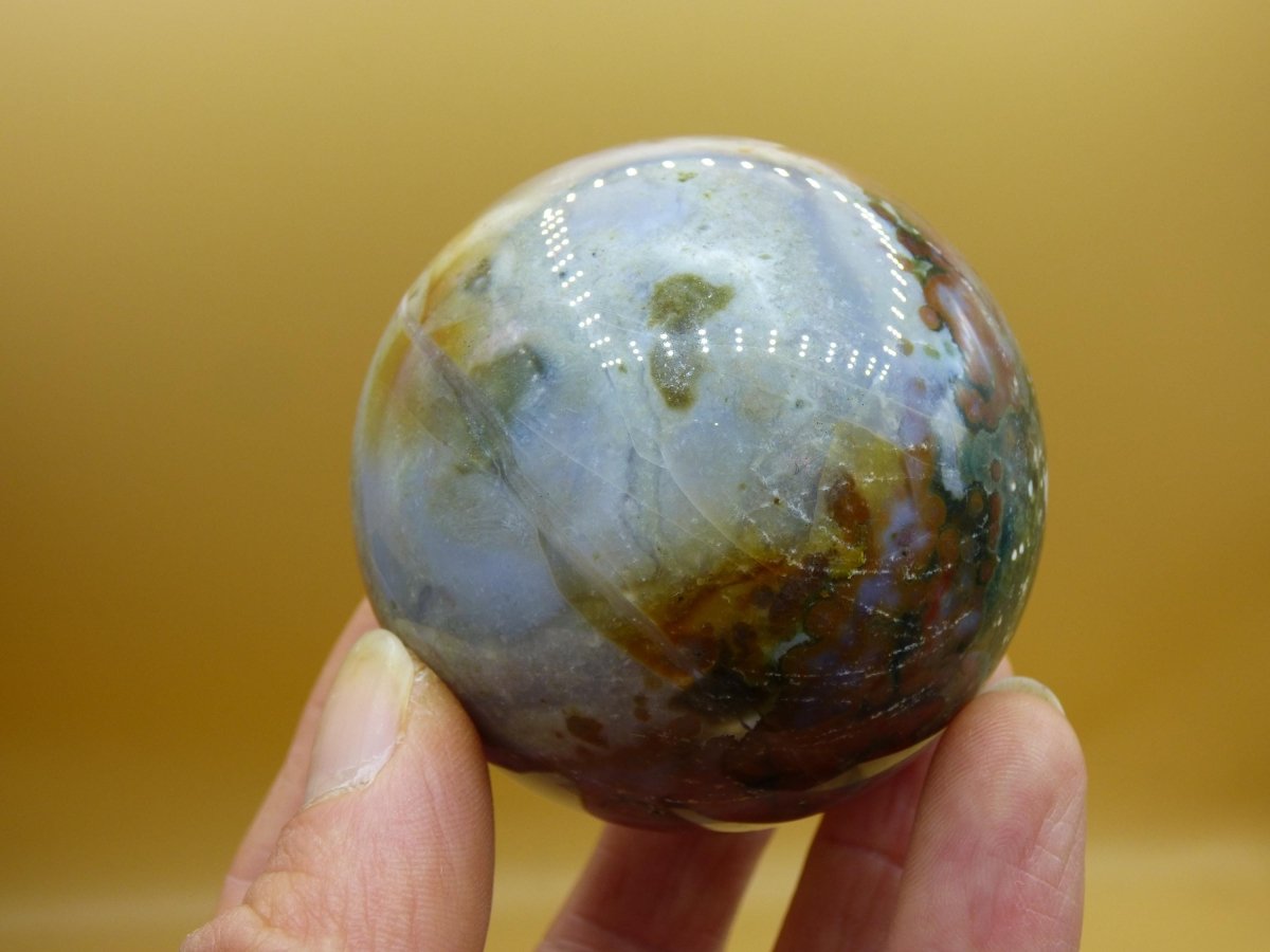 8 Adern Ocean Jaspis Orbicular - Edelstein Kugel Natur Heilstein Deko Kristall Geschenk Er Sie Mann Frau Haus Wohnung Energie Selten - Art of Nature Berlin