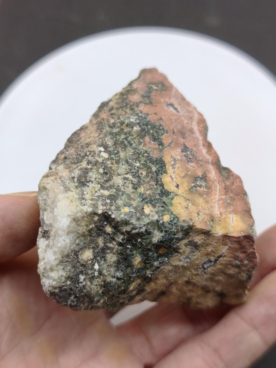 8 Adern Ocean Jaspis Orbicular + Geode roh Stufe XL Stein Rarität Natur Heilstein Deko Kristall Geschenk Er Sie Mann Frau Selten Sammler - Art of Nature Berlin