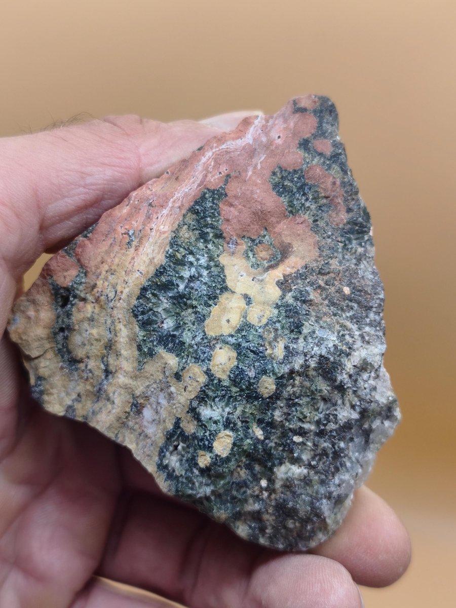 8 Adern Ocean Jaspis Orbicular + Geode roh Stufe XL Stein Rarität Natur Heilstein Deko Kristall Geschenk Er Sie Mann Frau Selten Sammler - Art of Nature Berlin