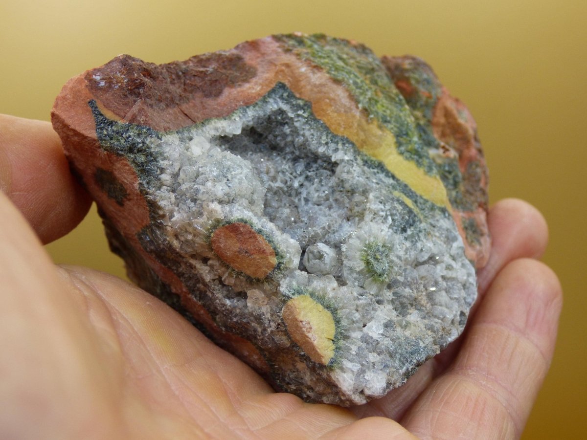 8 Adern Ocean Jaspis Orbicular + Geode roh Stufe XL Stein Rarität Natur Heilstein Deko Kristall Geschenk Er Sie Mann Frau Selten Sammler - Art of Nature Berlin