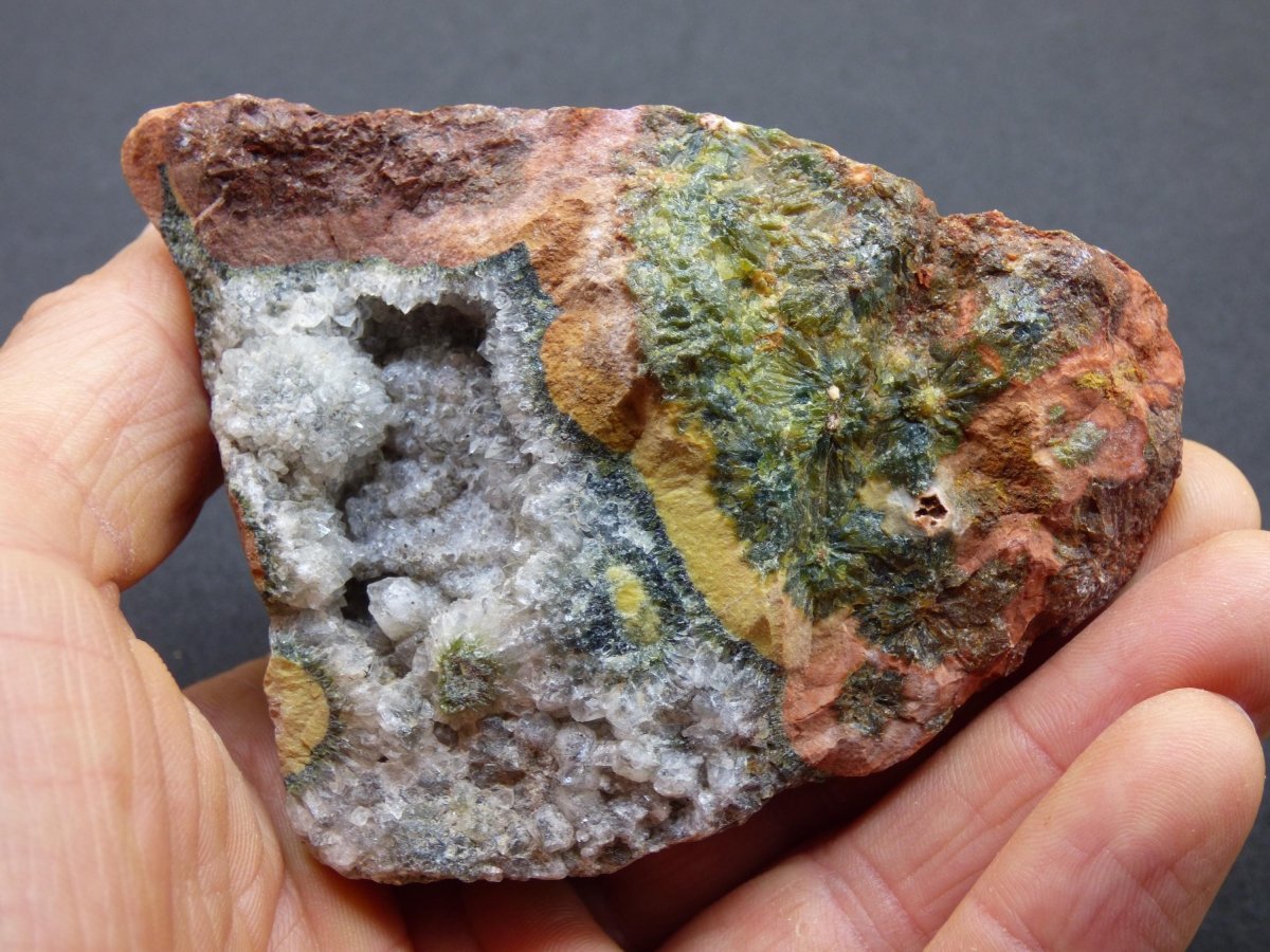 8 Adern Ocean Jaspis Orbicular + Geode roh Stufe XL Stein Rarität Natur Heilstein Deko Kristall Geschenk Er Sie Mann Frau Selten Sammler - Art of Nature Berlin