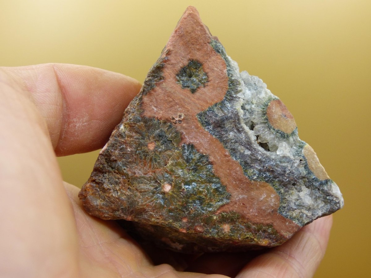 8 Adern Ocean Jaspis Orbicular + Geode roh Stufe XL Stein Rarität Natur Heilstein Deko Kristall Geschenk Er Sie Mann Frau Selten Sammler - Art of Nature Berlin