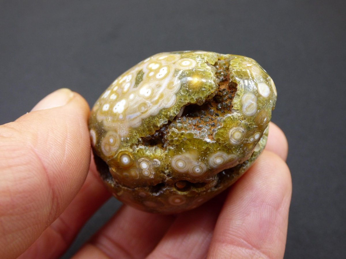 8 Adern Ocean Jaspis Orbicular grün - Edelstein Ei Kugel Natur Heilstein Deko Kristall Geschenk Er Sie Mann Frau Haus Wohnung Energie Selten - Art of Nature Berlin