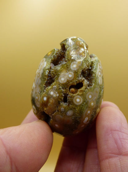 8 Adern Ocean Jaspis Orbicular grün - Edelstein Ei Kugel Natur Heilstein Deko Kristall Geschenk Er Sie Mann Frau Haus Wohnung Energie Selten - Art of Nature Berlin