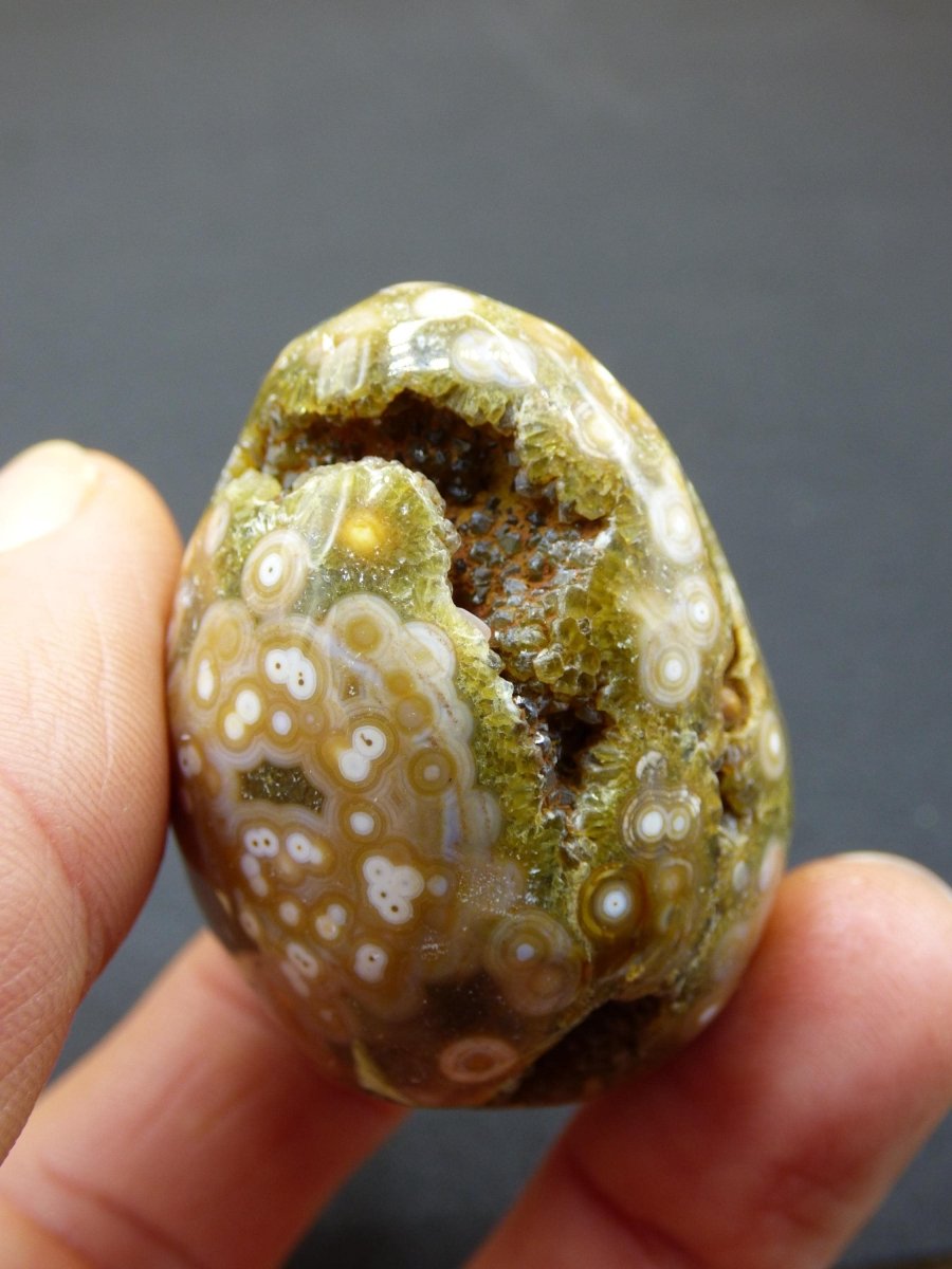 8 Adern Ocean Jaspis Orbicular grün - Edelstein Ei Kugel Natur Heilstein Deko Kristall Geschenk Er Sie Mann Frau Haus Wohnung Energie Selten - Art of Nature Berlin