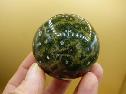 8 Adern Ocean Jaspis Orbicular grün - Edelstein Kugel Natur Heilstein Deko Kristall Geschenk Er Sie Mann Frau Haus Wohnung Energie Selten - Art of Nature Berlin