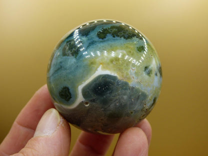 8 Adern Ocean Jaspis Orbicular grün - Edelstein Kugel Natur Heilstein Deko Kristall Geschenk Er Sie Mann Frau Haus Wohnung Energie Selten - Art of Nature Berlin