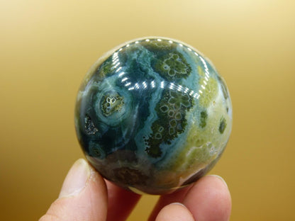 8 Adern Ocean Jaspis Orbicular grün - Edelstein Kugel Natur Heilstein Deko Kristall Geschenk Er Sie Mann Frau Haus Wohnung Energie Selten - Art of Nature Berlin