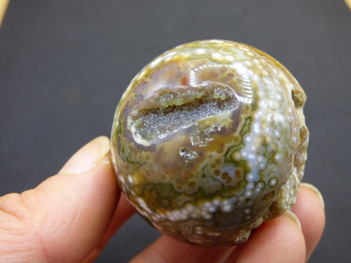 8 Adern Ocean Jaspis Orbicular grün - Edelstein Kugel Natur Heilstein Deko Kristall Geschenk Er Sie Mann Frau Haus Wohnung Energie Selten - Art of Nature Berlin