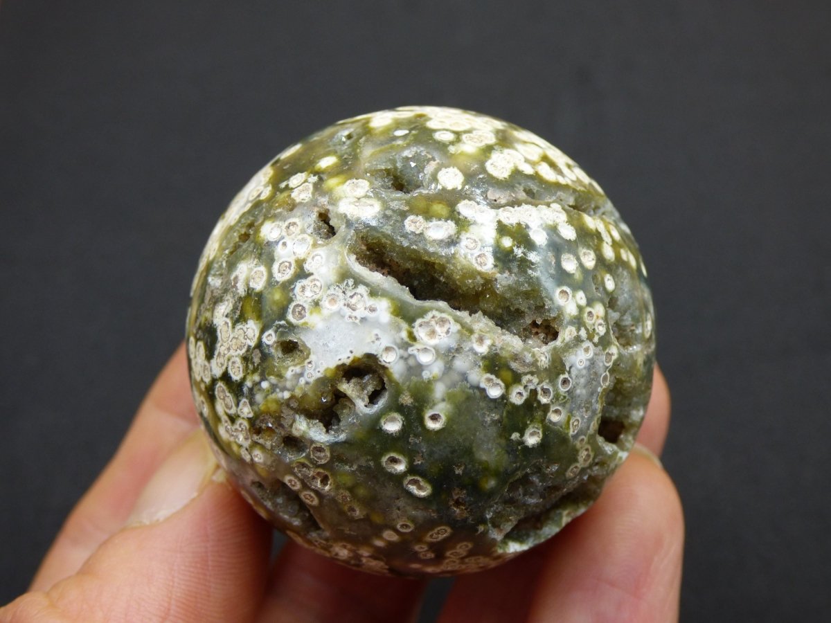 8 Adern Ocean Jaspis Orbicular grün - Edelstein Kugel Natur Heilstein Deko Kristall Geschenk Er Sie Mann Frau Haus Wohnung Energie Selten - Art of Nature Berlin