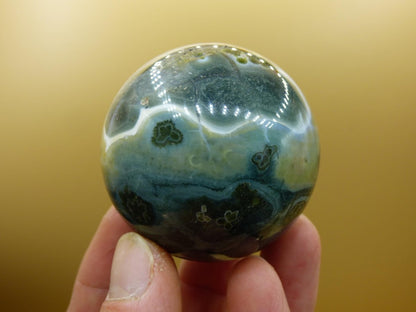 8 Adern Ocean Jaspis Orbicular grün - Edelstein Kugel Natur Heilstein Deko Kristall Geschenk Er Sie Mann Frau Haus Wohnung Energie Selten - Art of Nature Berlin