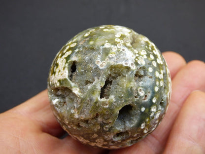 8 Adern Ocean Jaspis Orbicular grün - Edelstein Kugel Natur Heilstein Deko Kristall Geschenk Er Sie Mann Frau Haus Wohnung Energie Selten - Art of Nature Berlin