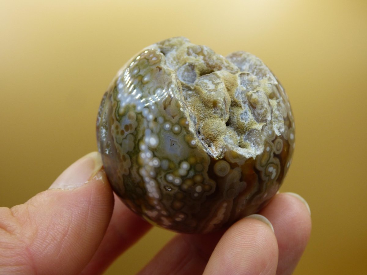 8 Adern Ocean Jaspis Orbicular grün - Edelstein Kugel Natur Heilstein Deko Kristall Geschenk Er Sie Mann Frau Haus Wohnung Energie Selten - Art of Nature Berlin