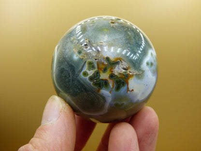 8 Adern Ocean Jaspis Orbicular grün - Edelstein Kugel Natur Heilstein Deko Kristall Geschenk Er Sie Mann Frau Haus Wohnung Energie Selten - Art of Nature Berlin