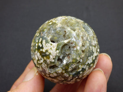 8 Adern Ocean Jaspis Orbicular grün - Edelstein Kugel Natur Heilstein Deko Kristall Geschenk Er Sie Mann Frau Haus Wohnung Energie Selten - Art of Nature Berlin