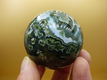 8 Adern Ocean Jaspis Orbicular grün - Edelstein Kugel Rarität Natur Heilstein Deko Kristall Geschenk Er Sie Mann Frau Haus Energie Selten - Art of Nature Berlin