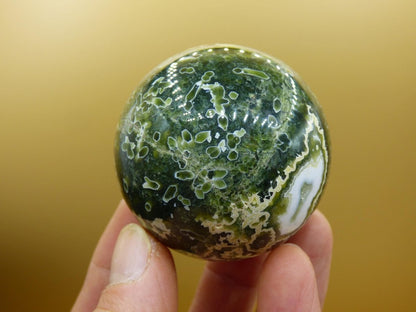 8 Adern Ocean Jaspis Orbicular grün - Edelstein Kugel Rarität Natur Heilstein Deko Kristall Geschenk Er Sie Mann Frau Haus Energie Selten - Art of Nature Berlin