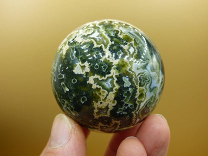 8 Adern Ocean Jaspis Orbicular grün - Edelstein Kugel Rarität Natur Heilstein Deko Kristall Geschenk Er Sie Mann Frau Haus Energie Selten - Art of Nature Berlin
