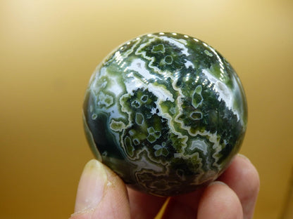8 Adern Ocean Jaspis Orbicular grün - Edelstein Kugel Rarität Natur Heilstein Deko Kristall Geschenk Er Sie Mann Frau Haus Energie Selten - Art of Nature Berlin