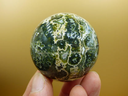 8 Adern Ocean Jaspis Orbicular grün - Edelstein Kugel Rarität Natur Heilstein Deko Kristall Geschenk Er Sie Mann Frau Haus Energie Selten - Art of Nature Berlin