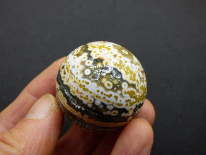 8 Adern Ocean Jaspis Orbicular grün gelb Edelstein Kugel Rarität Natur Heilstein Deko Kristall Geschenk Er Sie Mann Frau Haus Energie Selten - Art of Nature Berlin