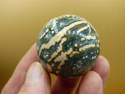 8 Adern Ocean Jaspis Orbicular grün gelb Edelstein Kugel Rarität Natur Heilstein Deko Kristall Geschenk Er Sie Mann Frau Haus Energie Selten - Art of Nature Berlin