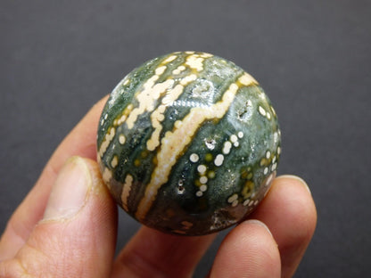 8 Adern Ocean Jaspis Orbicular grün gelb Edelstein Kugel Rarität Natur Heilstein Deko Kristall Geschenk Er Sie Mann Frau Haus Energie Selten - Art of Nature Berlin