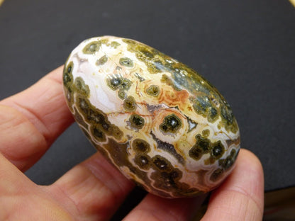 8 Adern Ocean Jaspis Orbicular grün gelb weiß - Edelstein Ei Kugel Natur Heilstein Deko Crystal Geschenk Er Sie Mann Frau Haus Wohnen Selten - Art of Nature Berlin