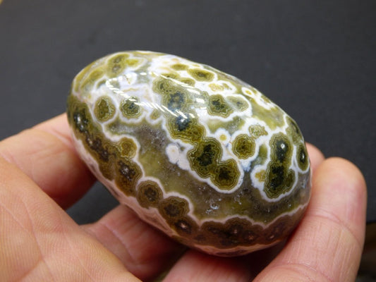 8 Adern Ocean Jaspis Orbicular grün gelb weiß - Edelstein Ei Kugel Natur Heilstein Deko Crystal Geschenk Er Sie Mann Frau Haus Wohnen Selten - Art of Nature Berlin