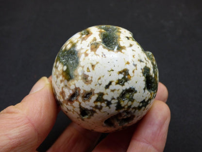 8 Adern Ocean Jaspis Orbicular grün gelb weiß Edelstein Kugel Rarität Natur Heilstein Deko Kristall Geschenk Er Sie Mann Frau Energie Selten - Art of Nature Berlin