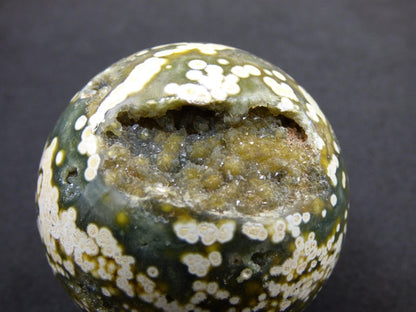 8 Adern Ocean Jaspis Orbicular grün weiß - Edelstein Kugel Rarität Natur Heilstein Deko Kristall Geschenk Er Sie Mann Frau Energie Selten - Art of Nature Berlin