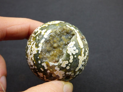 8 Adern Ocean Jaspis Orbicular grün weiß - Edelstein Kugel Rarität Natur Heilstein Deko Kristall Geschenk Er Sie Mann Frau Energie Selten - Art of Nature Berlin
