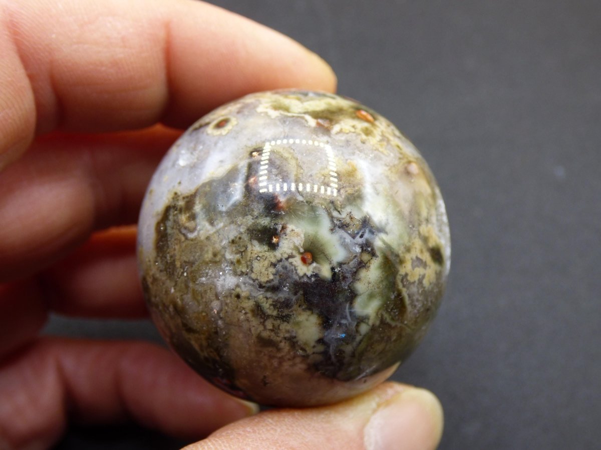 8 Adern Ocean Jaspis Orbicular rot - Edelstein Kugel Natur Heilstein Deko Kristall Geschenk Er Sie Mann Frau Haus Wohnung Energie Selten - Art of Nature Berlin