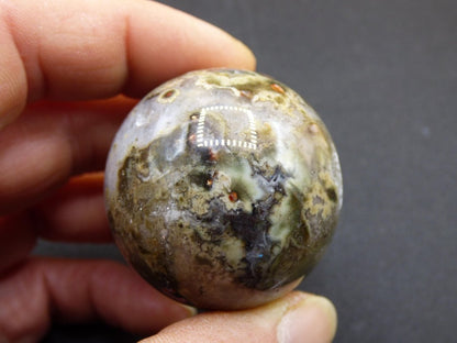 8 Adern Ocean Jaspis Orbicular rot - Edelstein Kugel Natur Heilstein Deko Kristall Geschenk Er Sie Mann Frau Haus Wohnung Energie Selten - Art of Nature Berlin