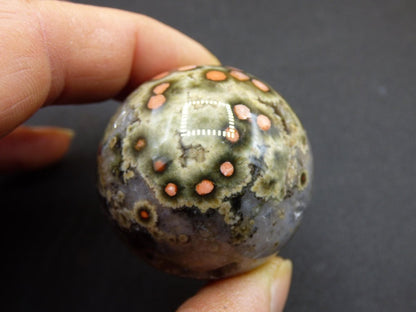 8 Adern Ocean Jaspis Orbicular rot - Edelstein Kugel Natur Heilstein Deko Kristall Geschenk Er Sie Mann Frau Haus Wohnung Energie Selten - Art of Nature Berlin