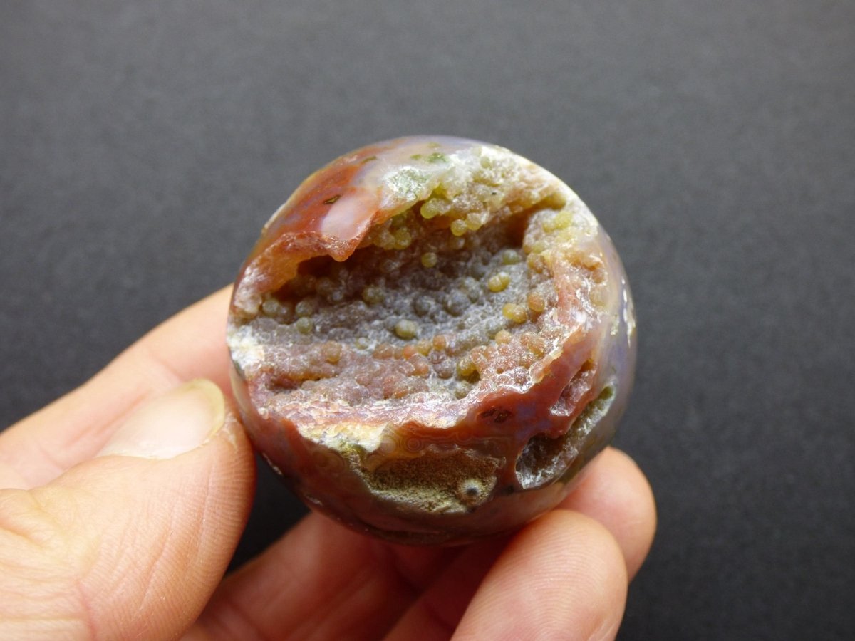 8 Adern Ocean Jaspis Orbicular rot grün Edelstein Kugel Rarität Natur Heilstein Deko Kristall Geschenk Er Sie Mann Frau Haus Energie Selten - Art of Nature Berlin