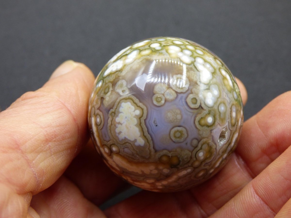 8 Adern Ocean Jaspis Orbicular rot grün Edelstein Kugel Rarität Natur Heilstein Deko Kristall Geschenk Er Sie Mann Frau Haus Energie Selten - Art of Nature Berlin