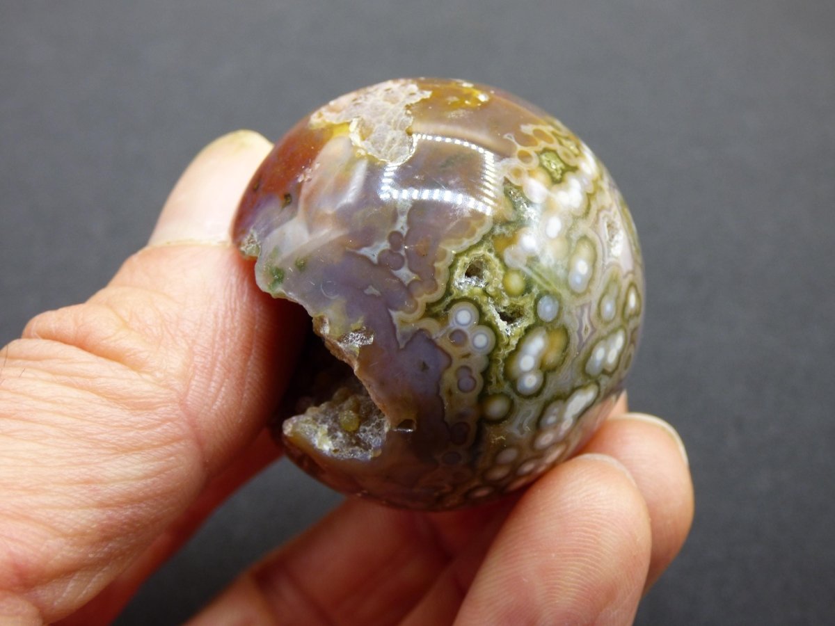 8 Adern Ocean Jaspis Orbicular rot grün Edelstein Kugel Rarität Natur Heilstein Deko Kristall Geschenk Er Sie Mann Frau Haus Energie Selten - Art of Nature Berlin