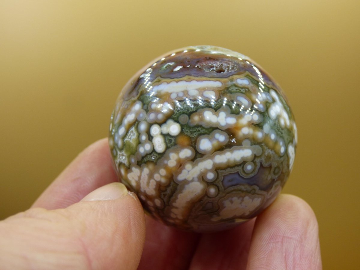 8 Adern Ocean Jaspis Orbicular rot grün Edelstein Kugel Rarität Natur Heilstein Deko Kristall Geschenk Er Sie Mann Frau Haus Energie Selten - Art of Nature Berlin