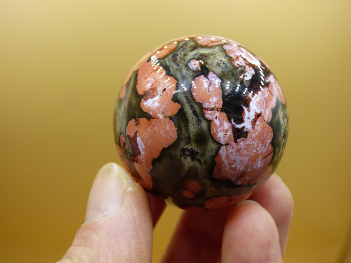 8 Adern Ocean Jaspis Orbicular rot grün Edelstein Kugel Rarität Natur Heilstein Deko Kristall Geschenk Er Sie Mann Frau Haus Energie Selten - Art of Nature Berlin