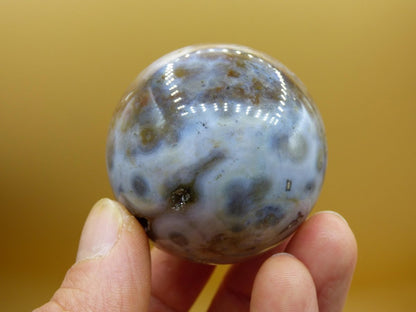 8 Adern Ocean Jaspis Orbicular weiß - Edelstein Kugel Rarität Natur Heilstein Deko Kristall Geschenk Er Sie Mann Frau Haus Energie Selten - Art of Nature Berlin