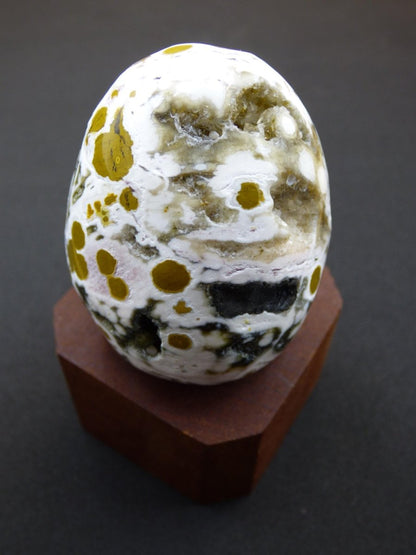 8 Adern Ocean Jaspis Orbicular weiß grün - Edelstein Ei Kugel Natur Heilstein Deko Kristall Geschenk Er Sie Mann Frau Haus Wohnung Selten - Art of Nature Berlin