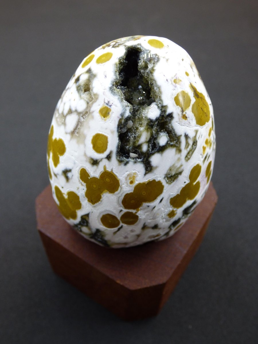 8 Adern Ocean Jaspis Orbicular weiß grün - Edelstein Ei Kugel Natur Heilstein Deko Kristall Geschenk Er Sie Mann Frau Haus Wohnung Selten - Art of Nature Berlin