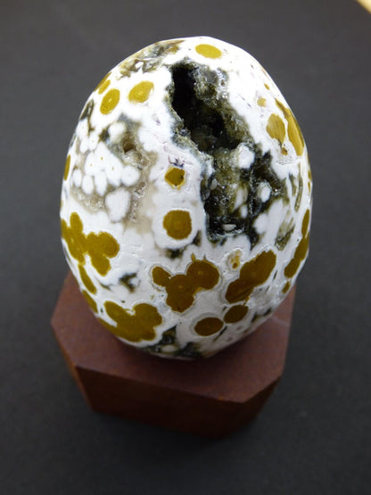 8 Adern Ocean Jaspis Orbicular weiß grün - Edelstein Ei Kugel Natur Heilstein Deko Kristall Geschenk Er Sie Mann Frau Haus Wohnung Selten - Art of Nature Berlin